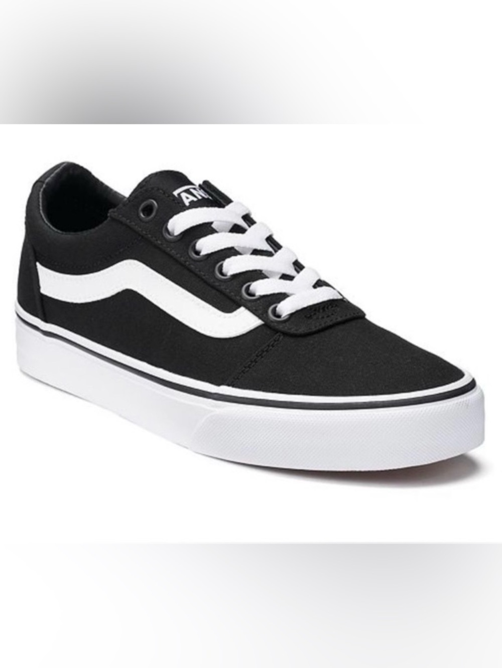 Vans® Ward Women's Black and White Casual Sneakers Size 10